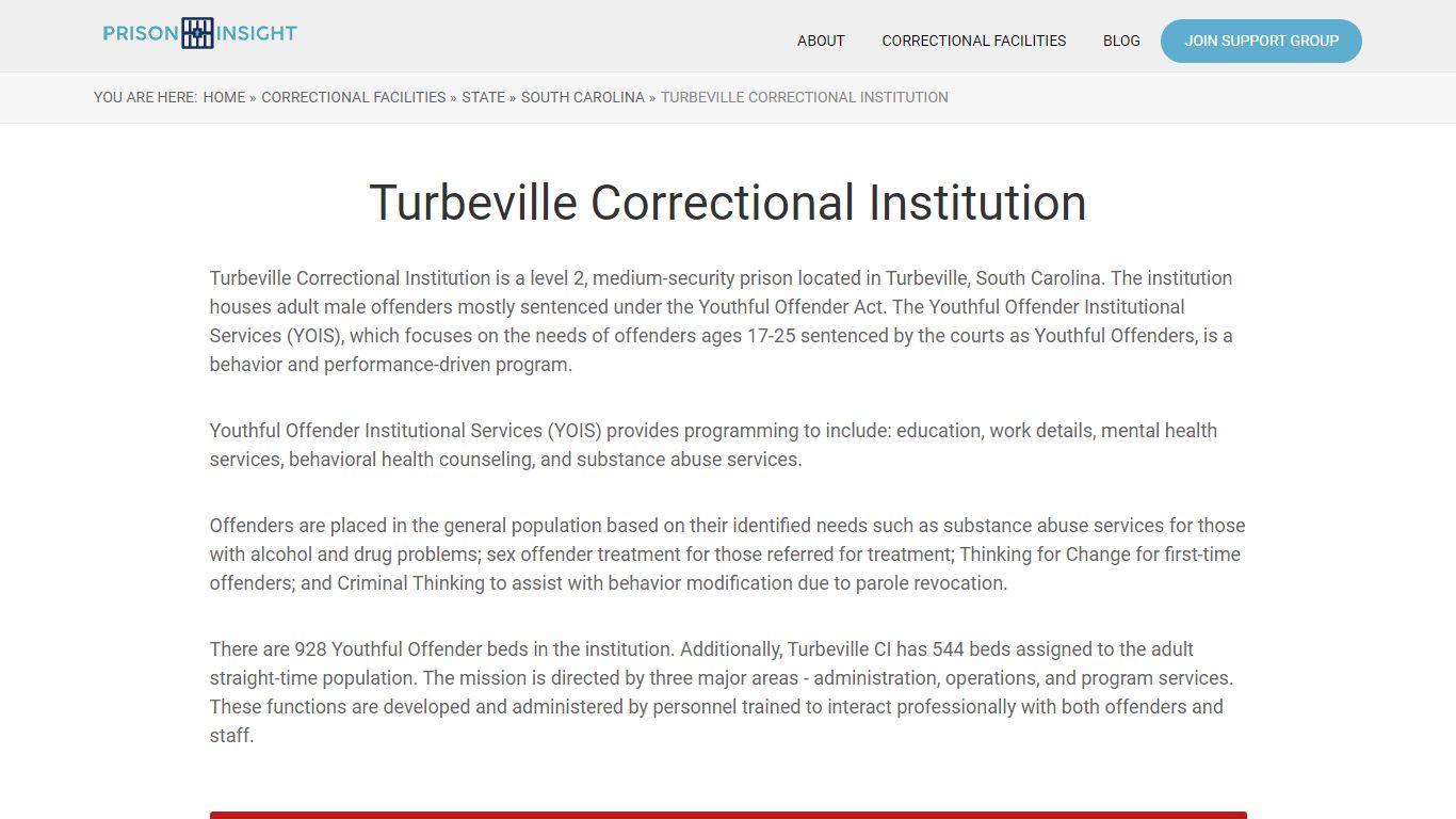 Turbeville Correctional Institution - Prison Insight