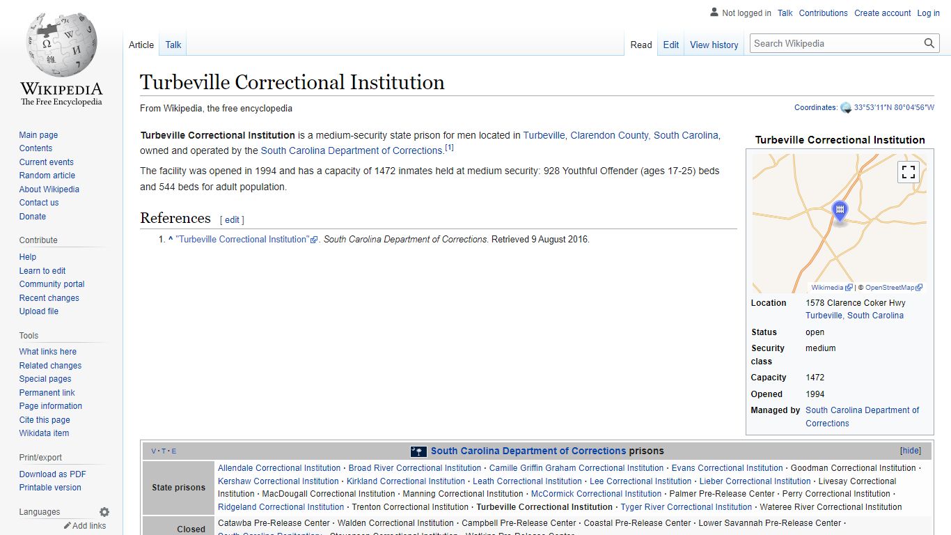 Turbeville Correctional Institution - Wikipedia