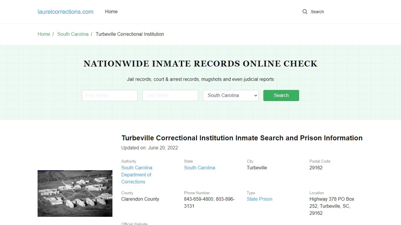 Turbeville Correctional Institution Inmate Search, Visitation, Phone no ...